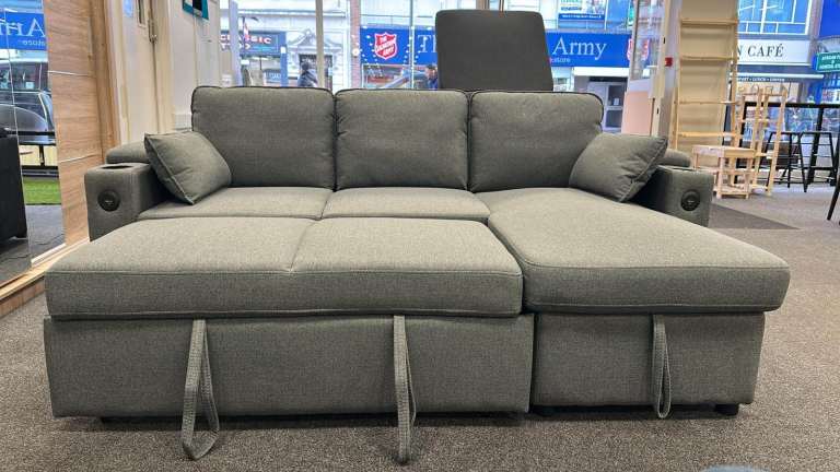  Unused Sofa Bed- Couch - Settee - L Shape Corner Sofa Curved Sofa, sofabed 3 and 2 seater sofa