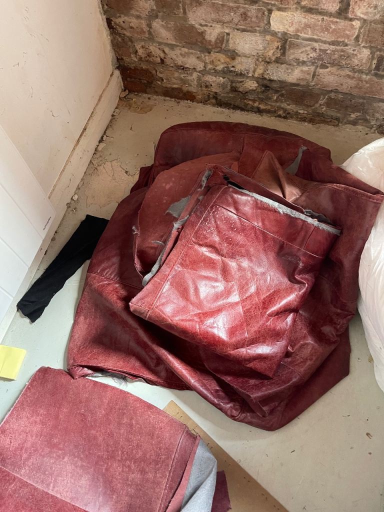 Anyone interested in the leather off my old couch?