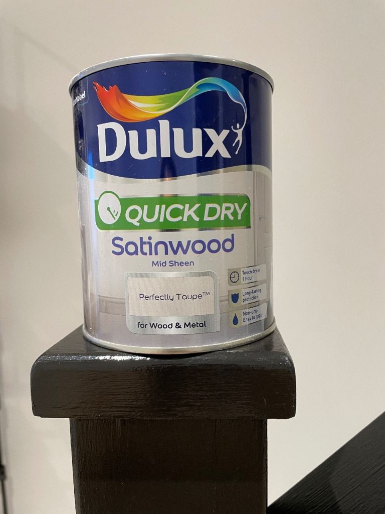 Dulux Quick Dry Satinwood Paint 750ml - Perfectly Taupe, Mid Sheen