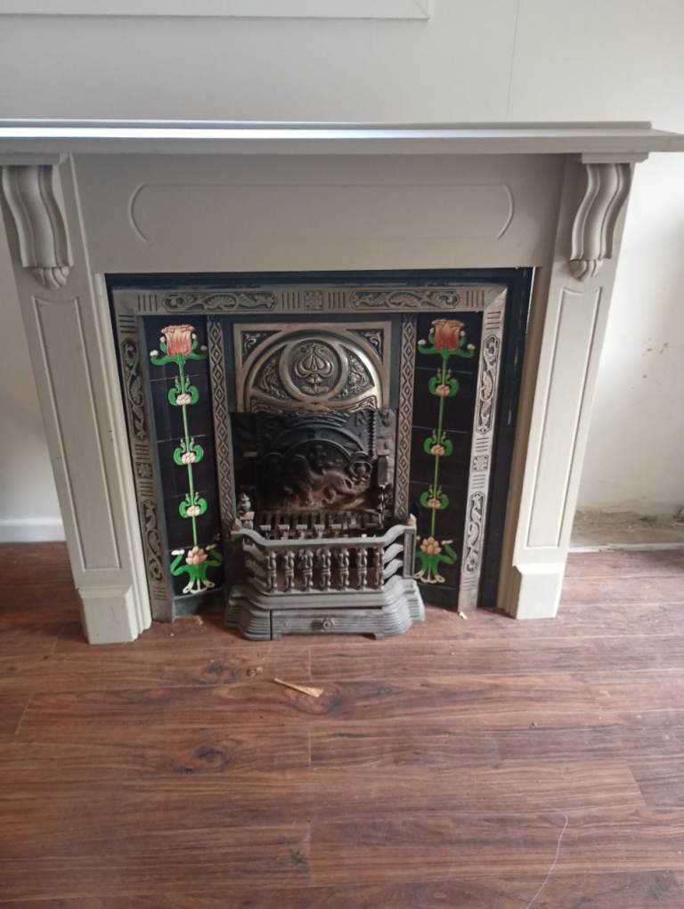 Stunning cast iron complete fire place