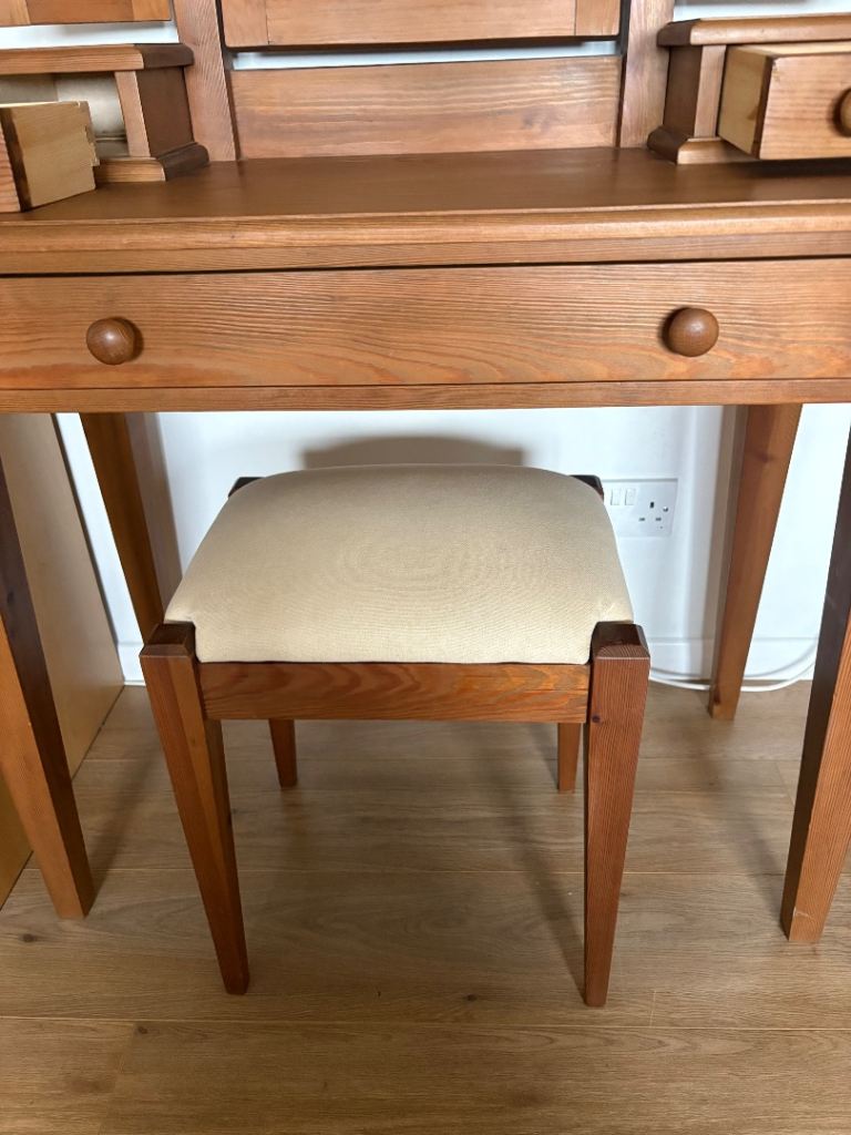 dressing table with stool 