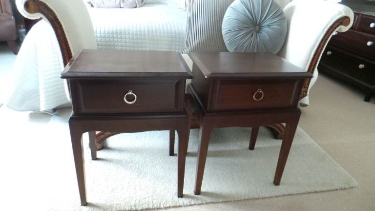 Pair of Stag Minstrel  Bedside Tables ~ Cabinets ~ Lovely Condition ~ Smoke / Pet free home.  
