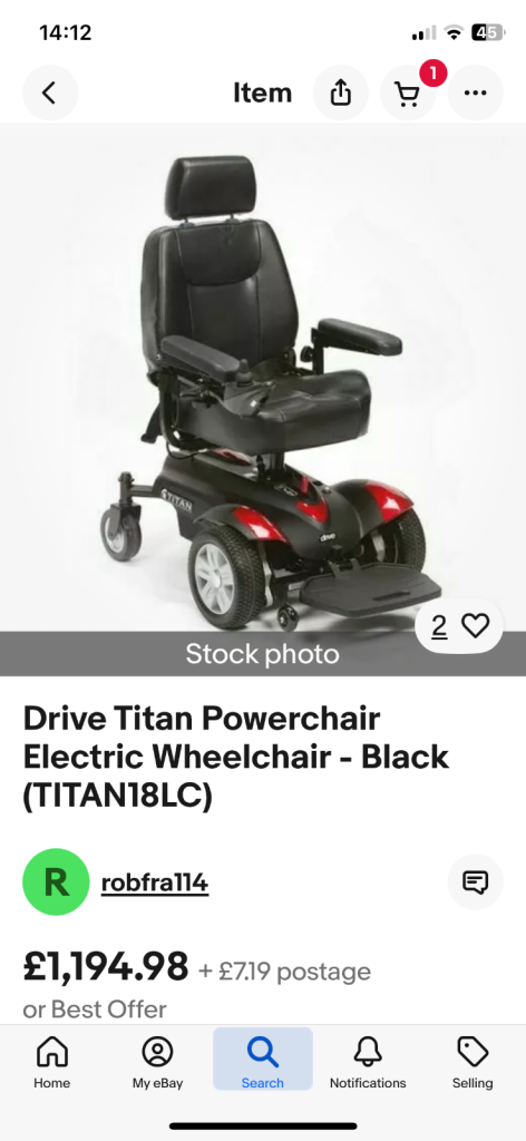 Titan Electric Power chair as New