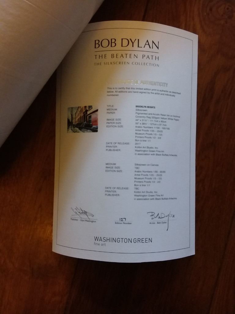 Ultra rare Bob Dylan art print