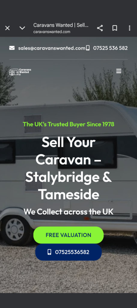 Wanted touring caravan 