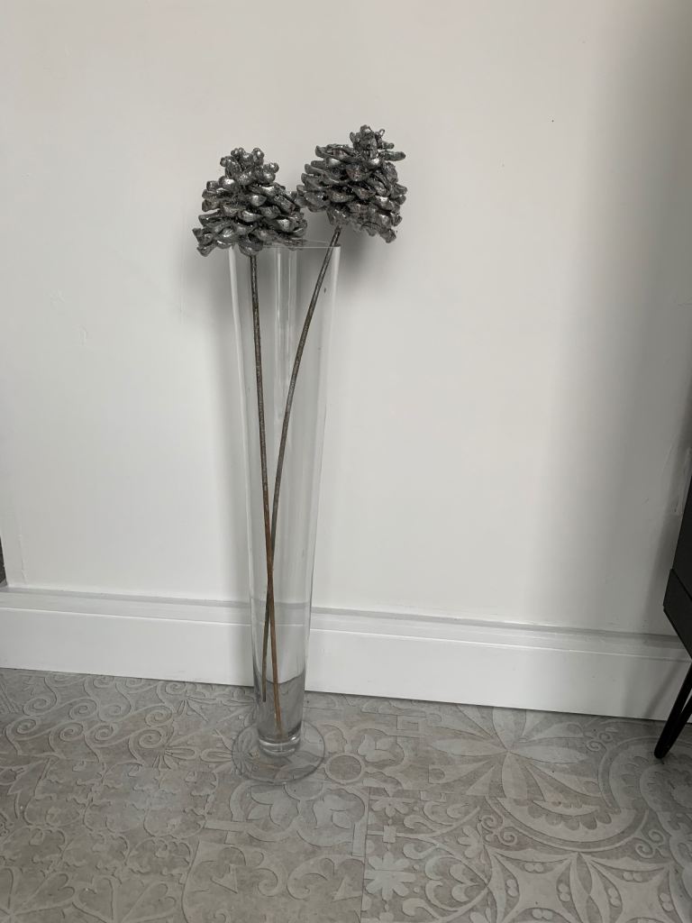 Tall Clear Glass Vase