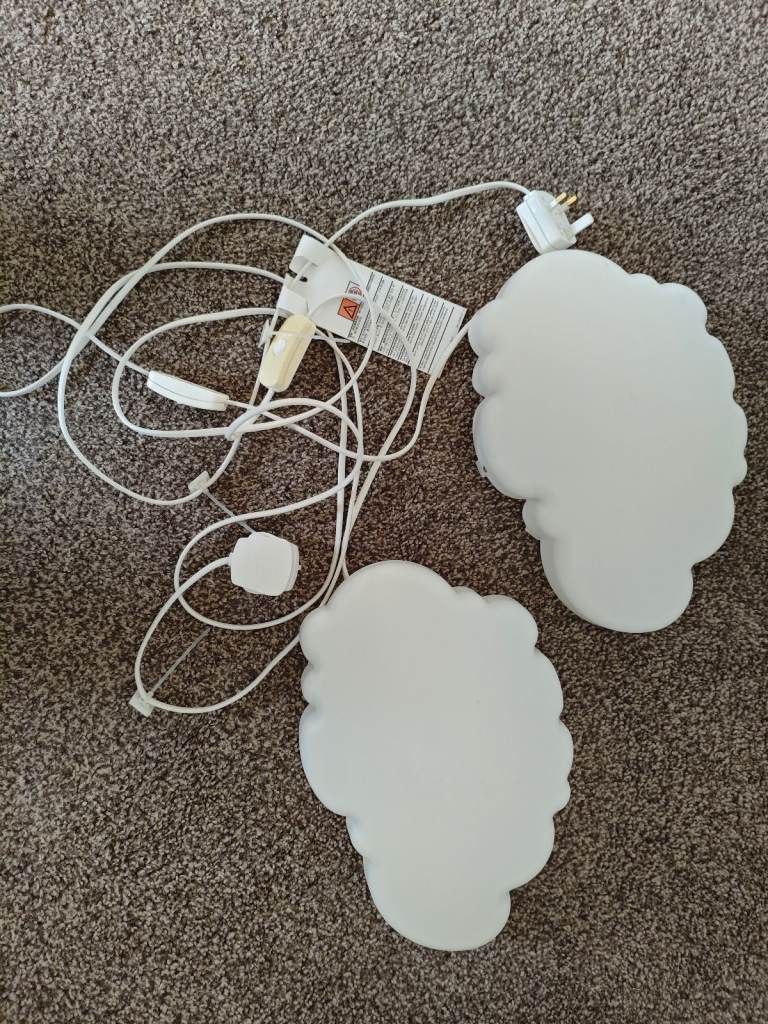 2 Ikea cloud lamps nursery