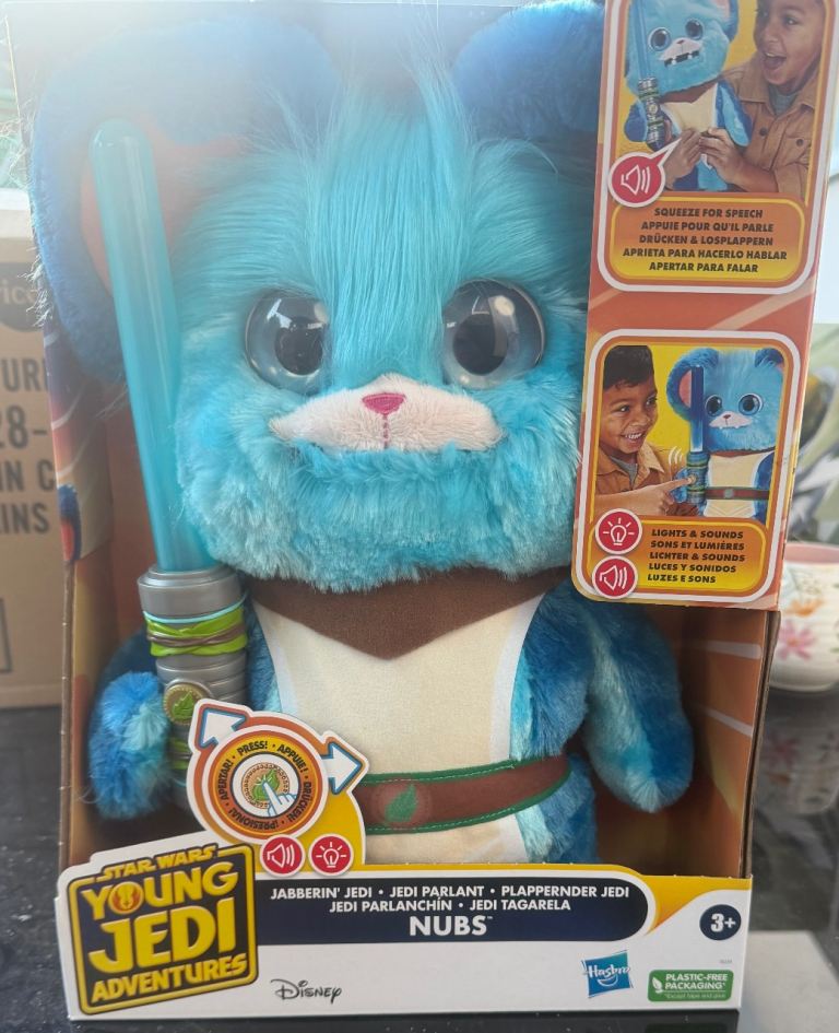 New Star Wars Young Jedi Adventures Nubs Plush Toy with Lightsaber