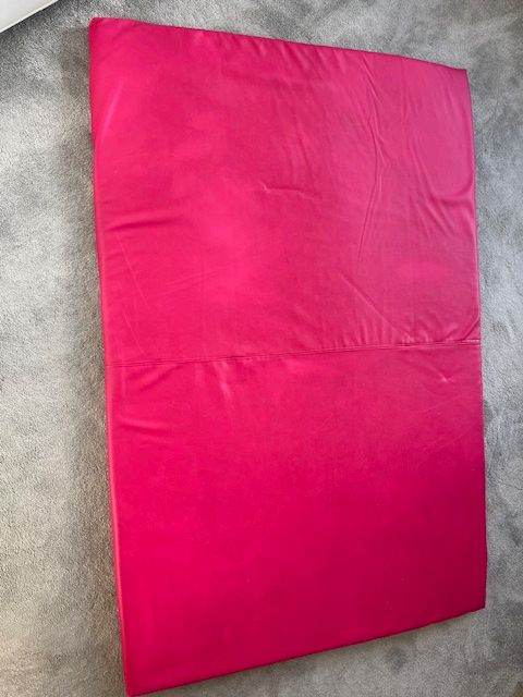 Gymnastics mat and folding balance beam