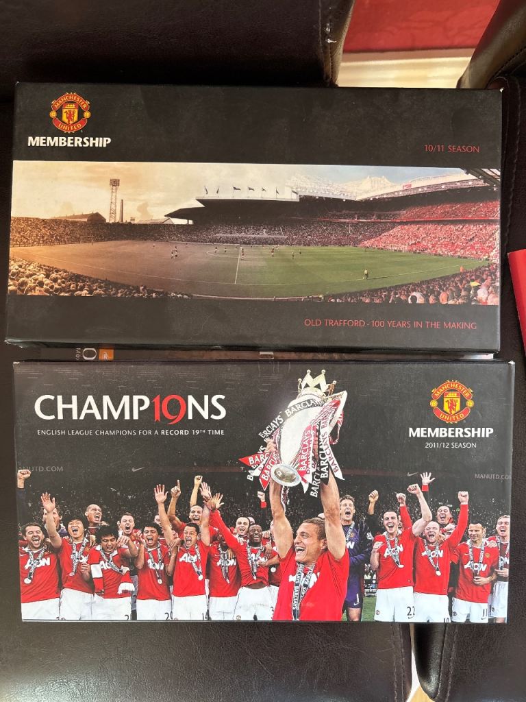 Manchester United Membership Boxes 2011/12 – Good Condition