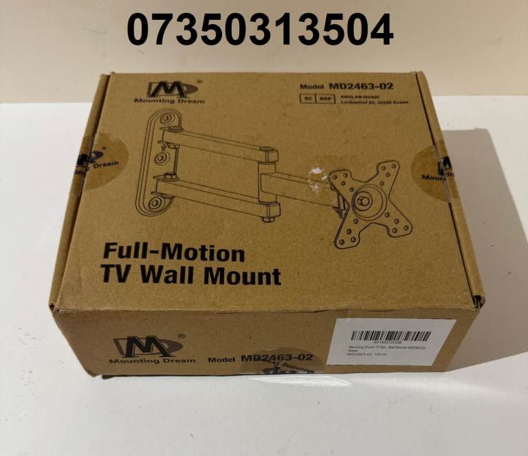 Wall Mount for 10"-26"Inch Monitors, Supports VESA(Swivel, Tilt, and Rotation)