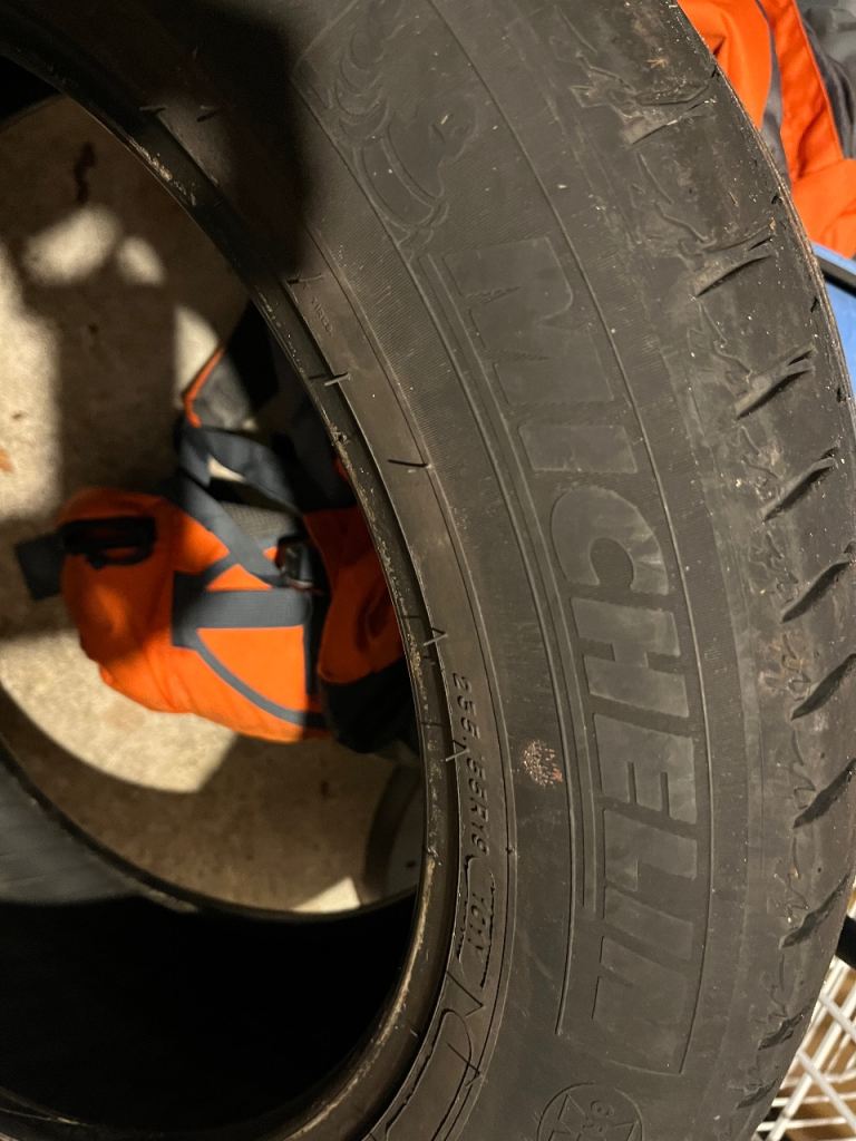 A pair of 235 55 19 Michelin Latitude 3 tyres