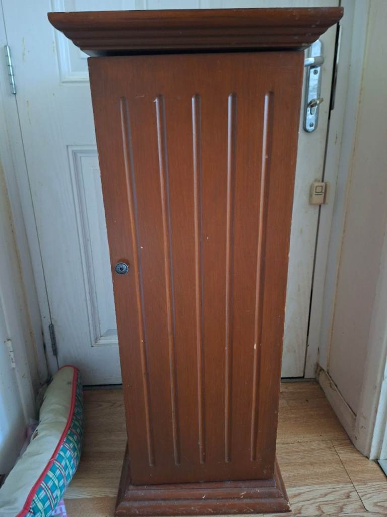 Slim Brown Wooden Cabinet / Bookcase