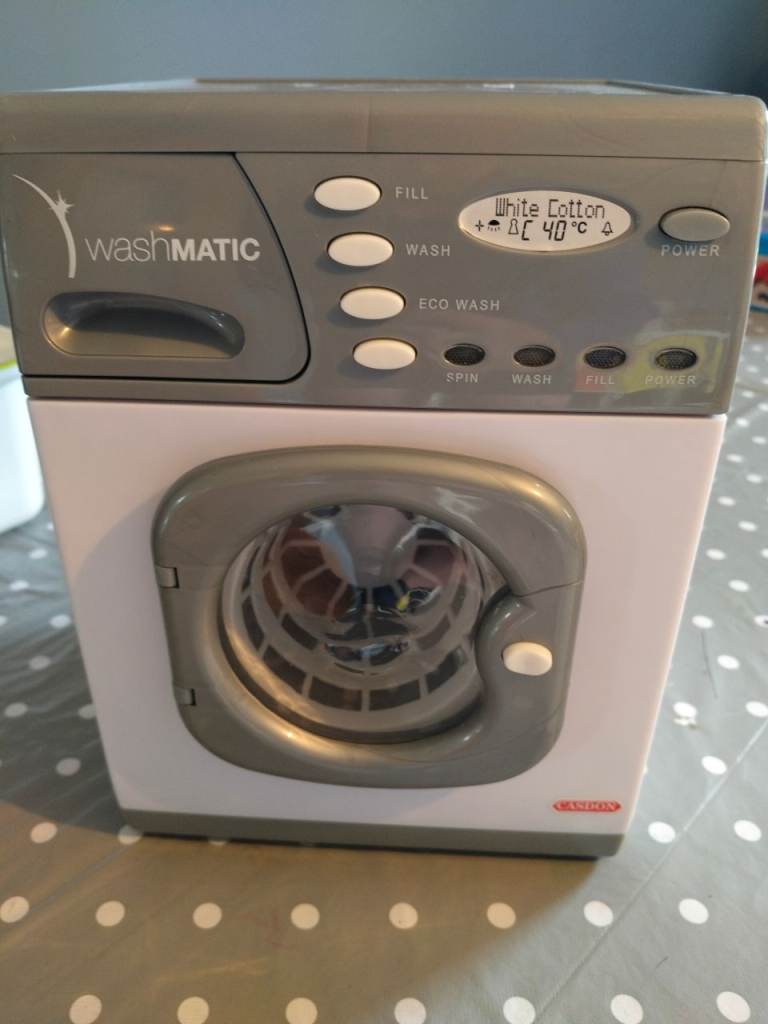 Free Washmatic Toy Washing Machine – Grey and White