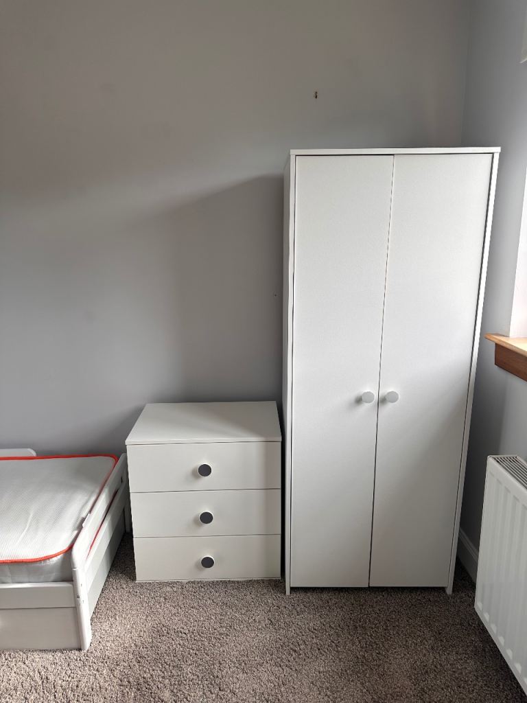 Toddler Bed with Drawers & Wardrobe