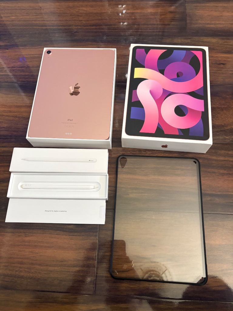 Apple iPad Air 4th Generation 64GB Rose Gold Used Twice Apple Pencil 2nd Gen Included