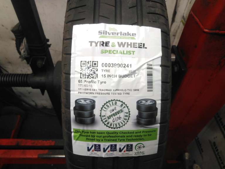 175 65r15 84h Tracmax X-Privilo Tx2 5mm Partworn Pressure Tested Tyre