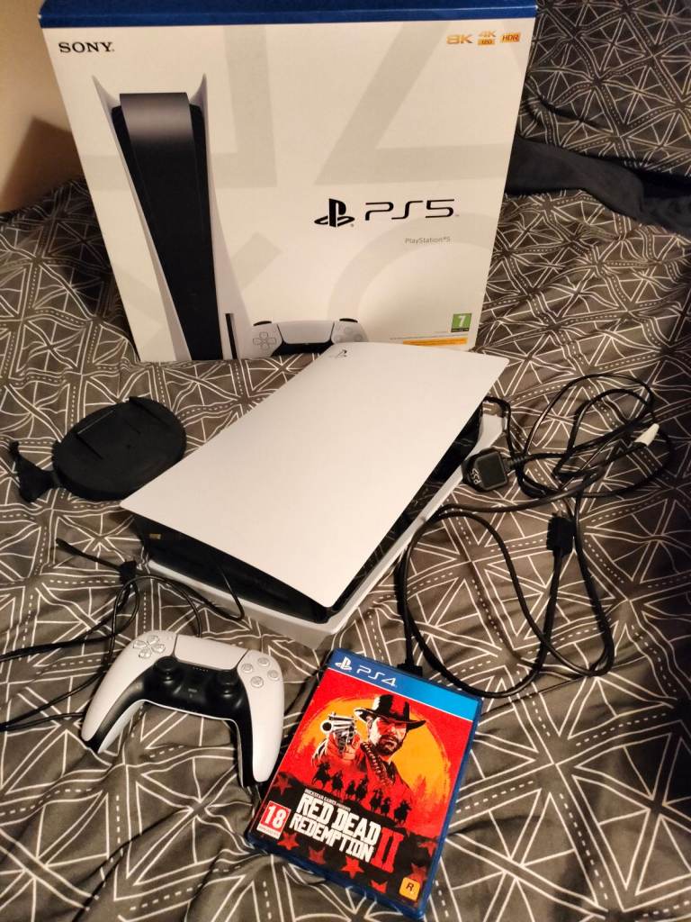 image for Sony PlayStation 5 Disc edition 825GB complete with Red Dead 2 PS4 version