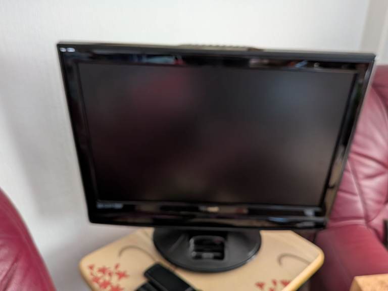 TV with dvd and iPod charger on the front