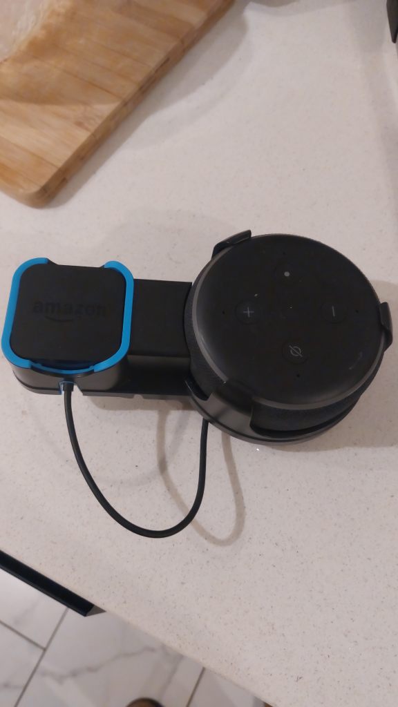 Alexa with wire tidy