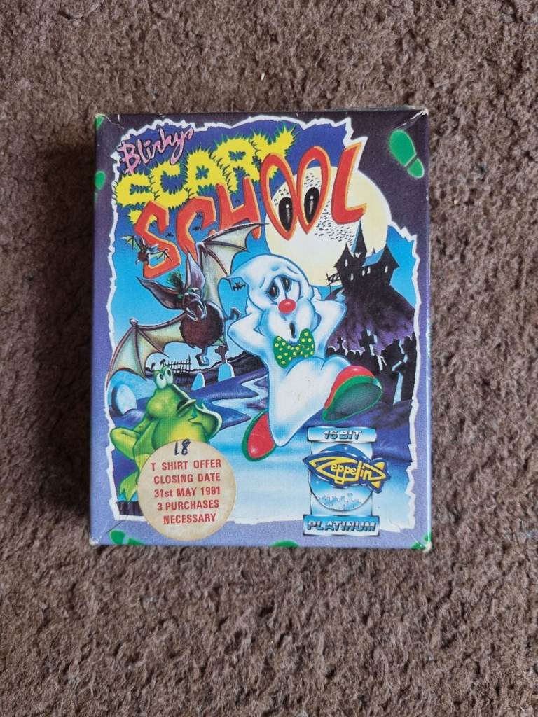 Commodore Amiga Blinky's Scary School Video Game Rare Vintage