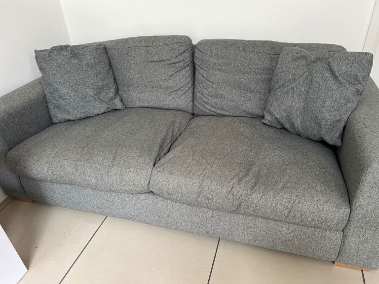 Grey Dunelm 3-seater Porto Sofa 
