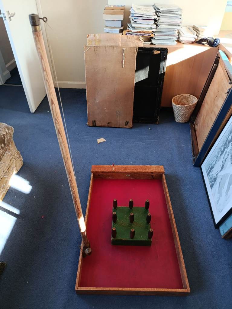 Vintage Skittles Game – Wooden, Good Condition