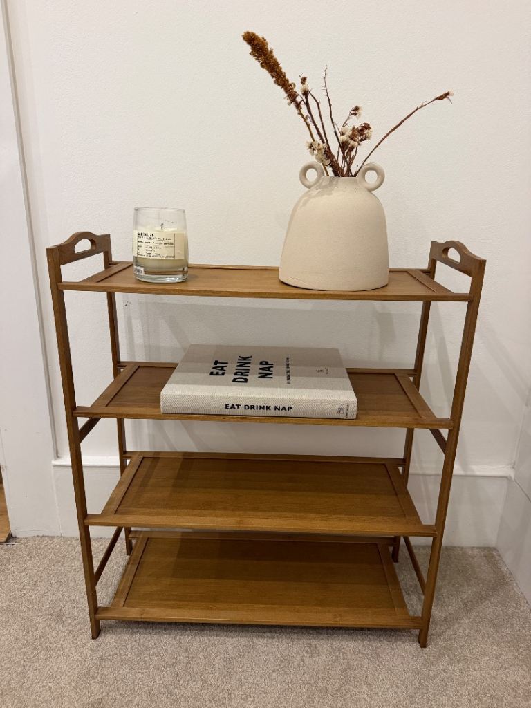 Natural bamboo wooden rack