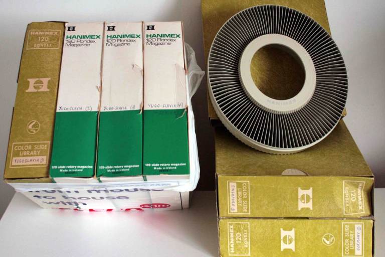 Hanimex Rondex projector slide carousels (120 slide capacity)