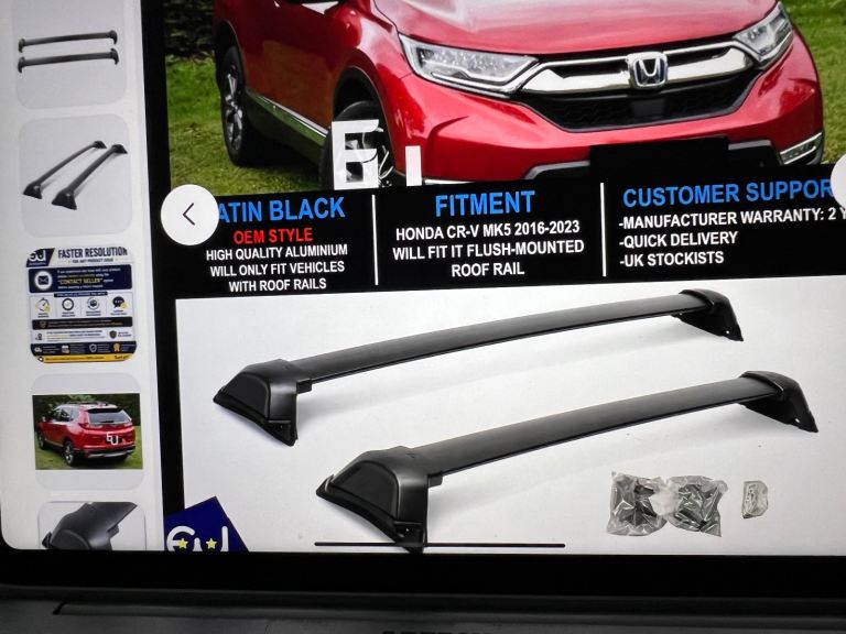 Honda CRV cr-v mk5 roof rail bars 2016-2023 models 