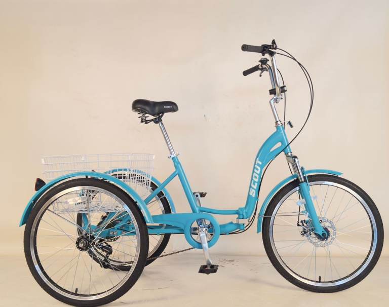 Adults tricycle, 24″ wheels, folding tricycle, scout tricycle, adult trike