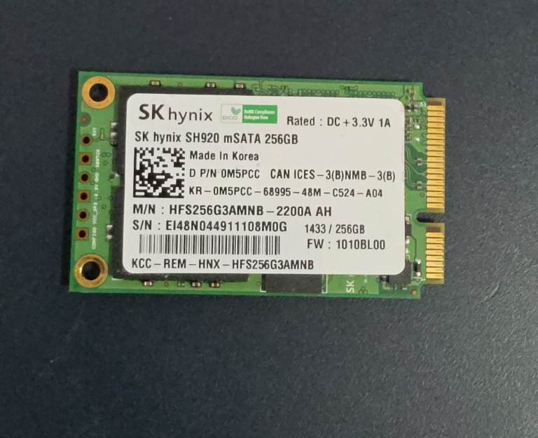SK hynix SH920 mSATA 256GB SSD Solid State Drive