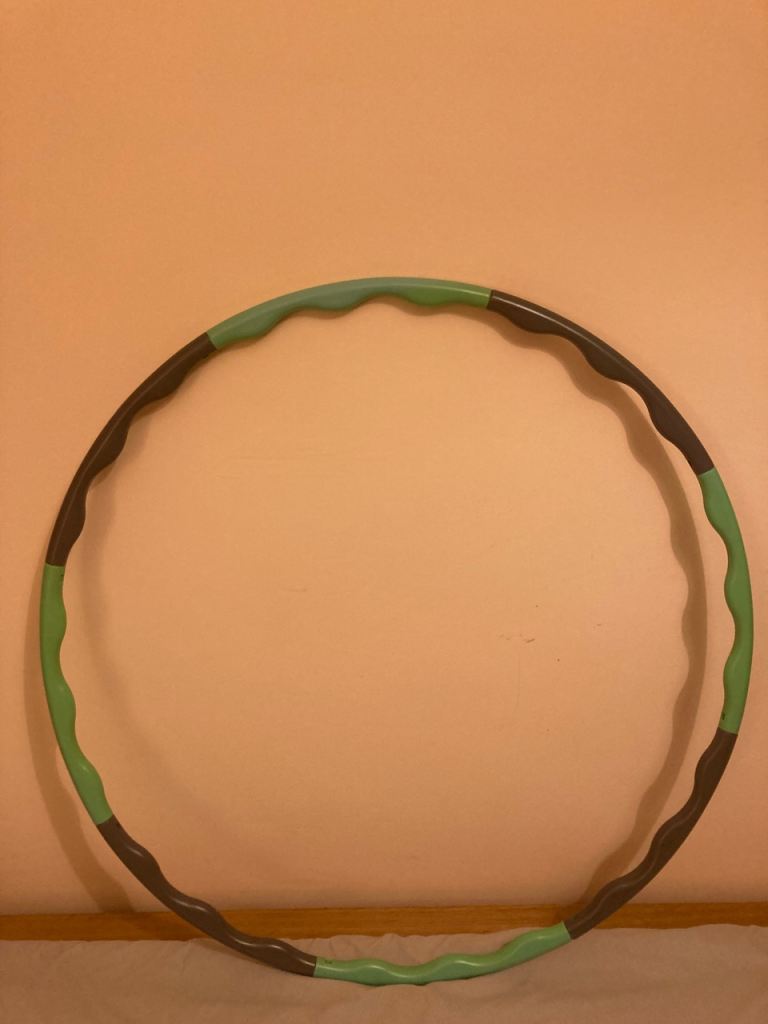 Weighted Hula Hoop - Good Condition, Green and Grey
