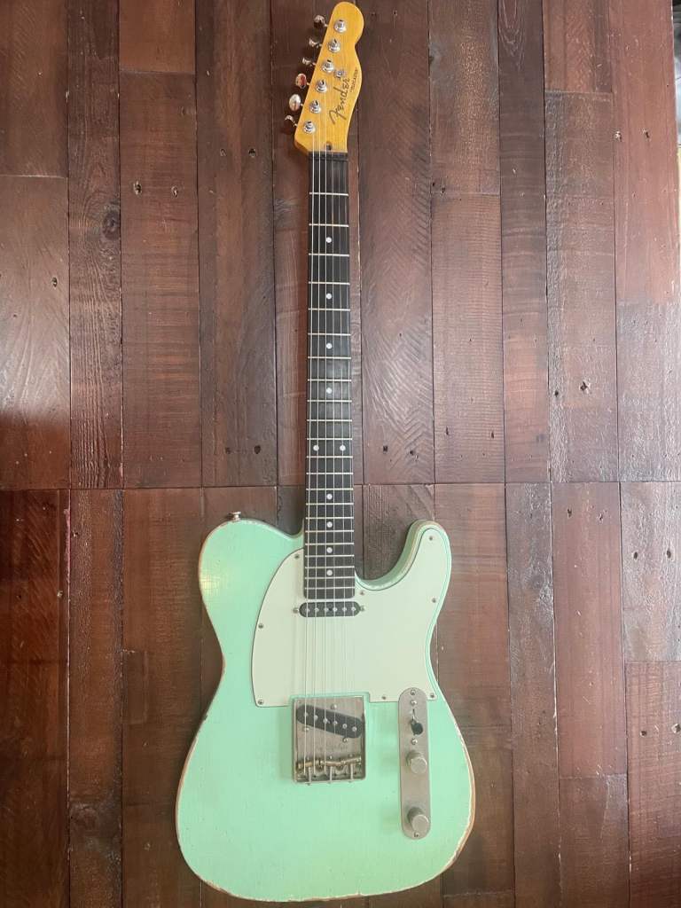 MJT Aged Surf Green/Blue Custom Built Telecaster w/Lindy Fralin Blues Special Pickups
