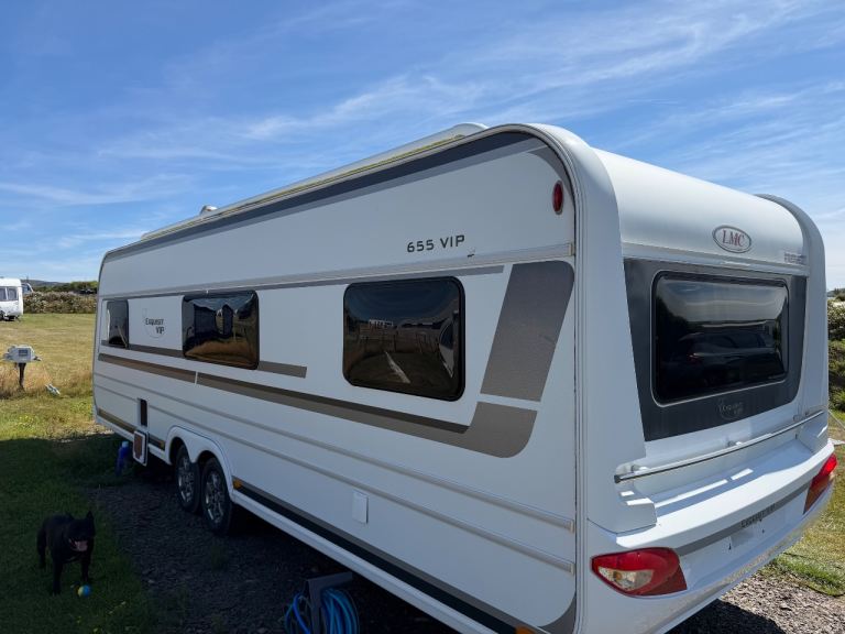2018 LMC Exquisit VIP 655 Twin Axle with Dometic All Seasons Awning with Extension