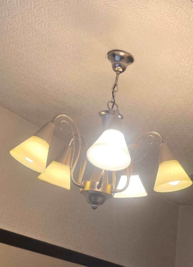 Modern 5-Light Ceiling Chandelier – Excellent Condition – £20