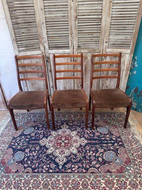 Set of 3 Vintage Retro Mid-Century G-PLAN Dining Chairs – local delivery