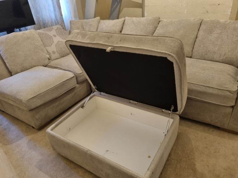 Corner sofa L shape with foot stool  dlever available 