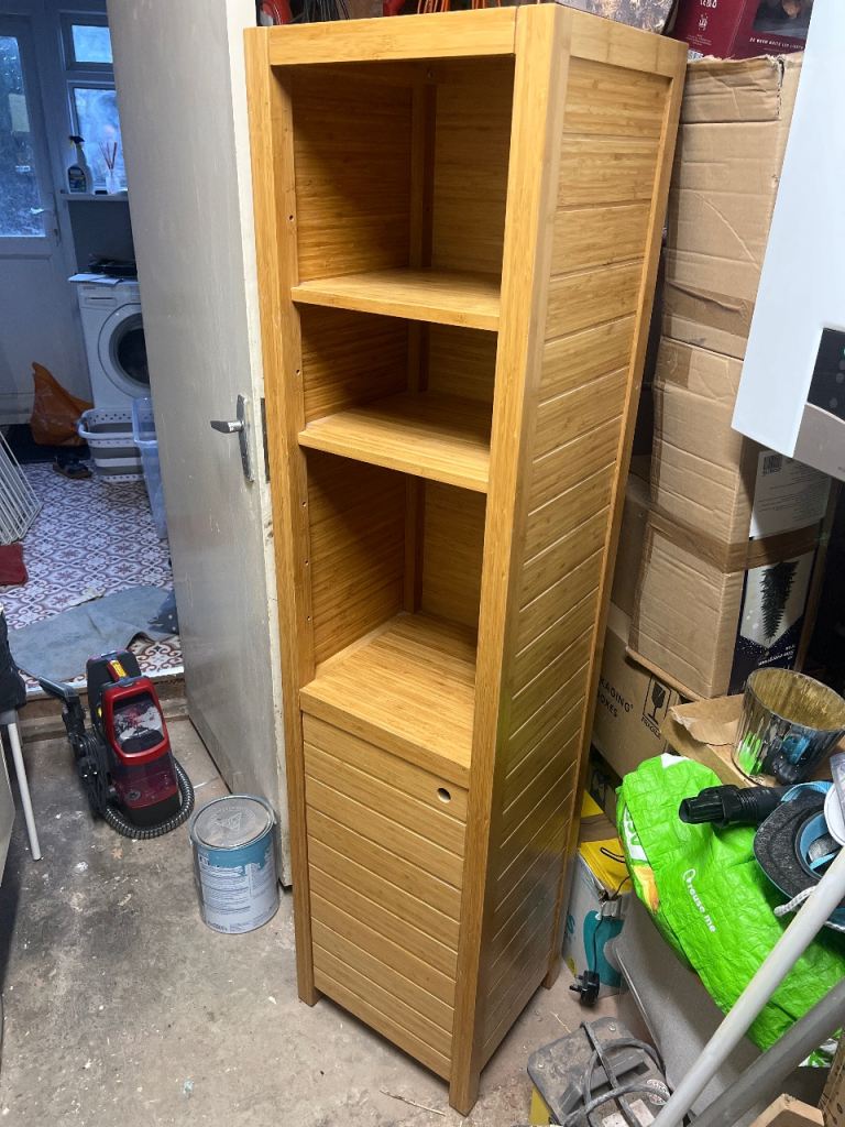 M&S Bamboo bathroom storage unit