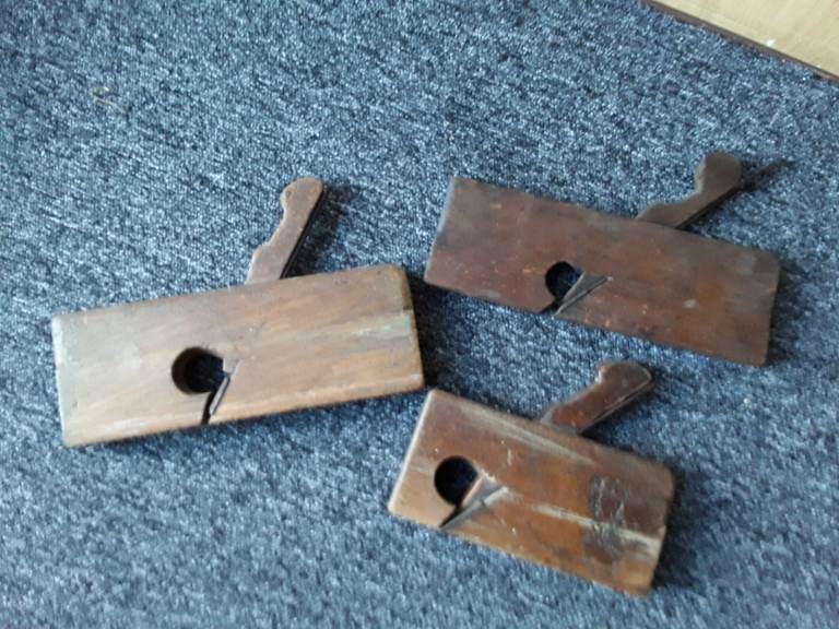 3 Antique Moulding planes