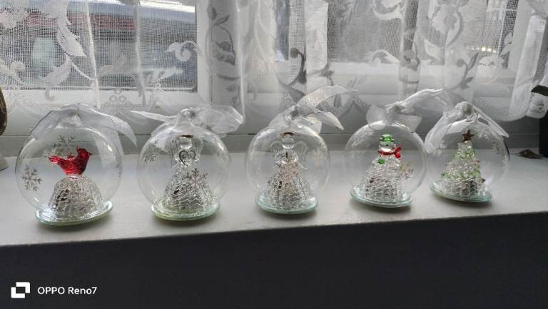 Crystal Ball illuminating Ornaments. 