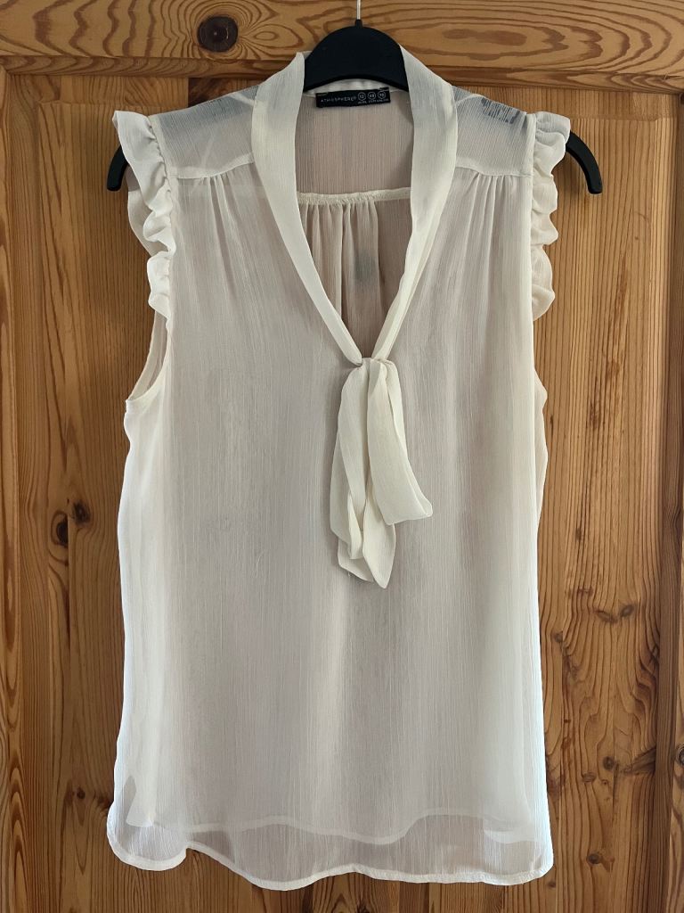 (929) Cream blouse, size 12