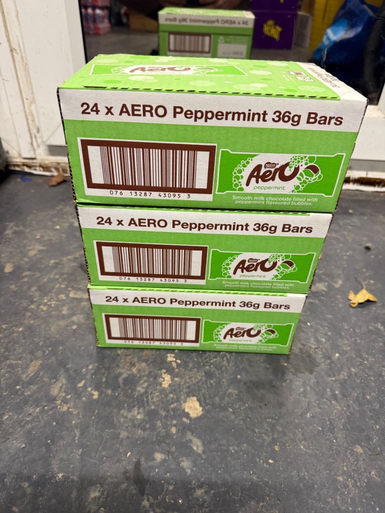 AERO Peppermint 36g Bars - 24 Pack, Brand New