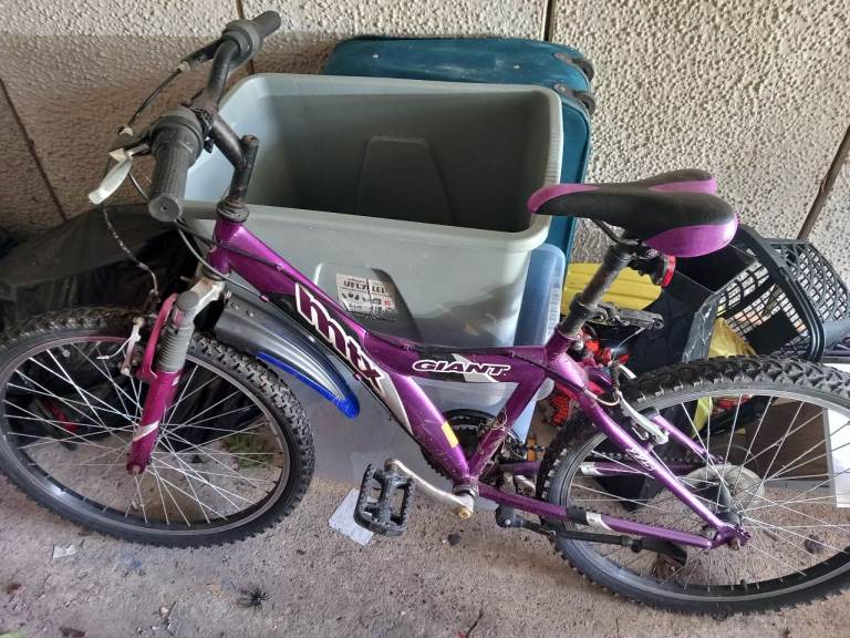 Giant Kids Mountain Bike – Purple, Fair Condition