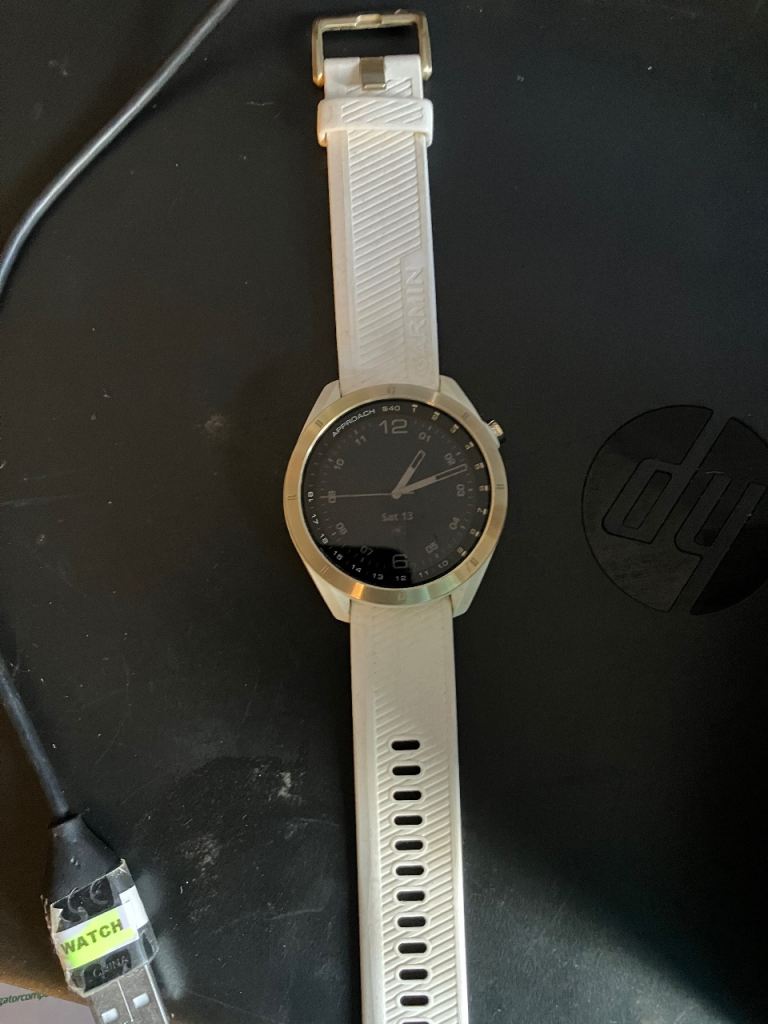 Garmin Approach S40 Smartwatch GPS Round Golf Watch White