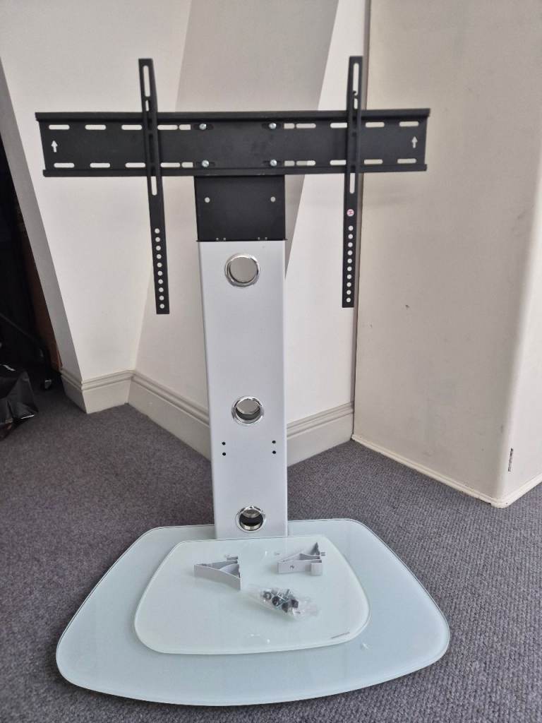 White metal Tv stand
