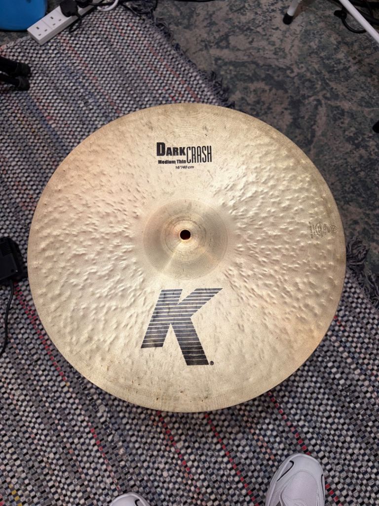Zildjian K crash cymbal available for collection in Old Street area of London