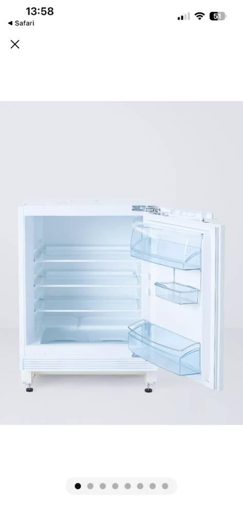 John Lewis Integrated Under Counter Fridge 