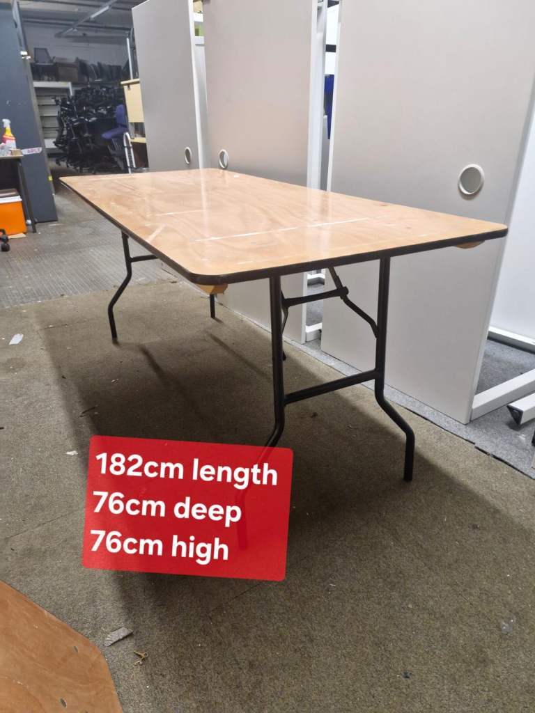6 ft banqueting catering folding table (2 available)