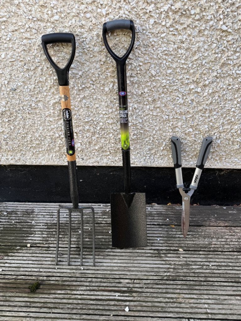 New Garden Fork, Spade, and Shears Set